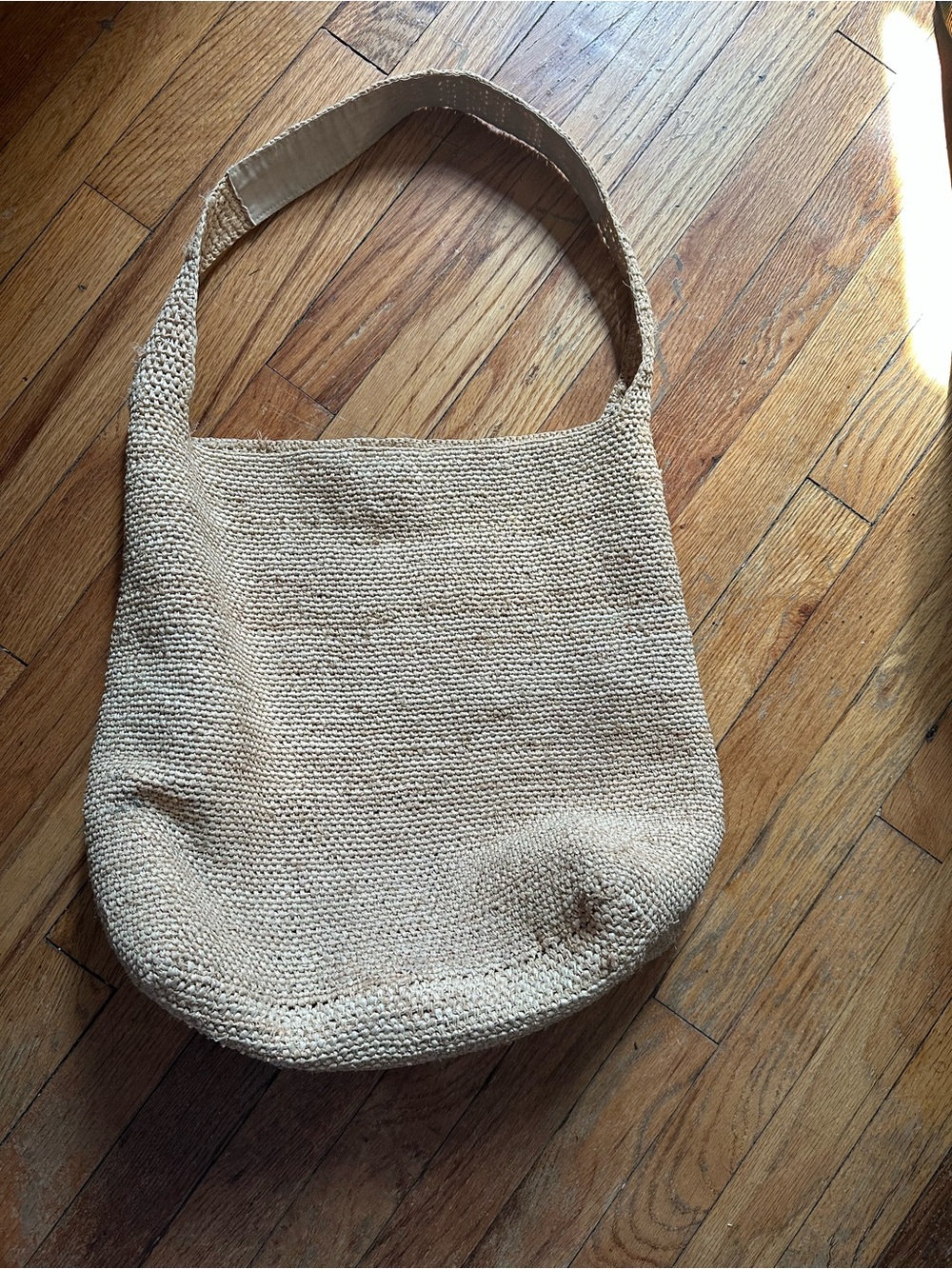 Source Unknown Beige Woven Shoulder Bag